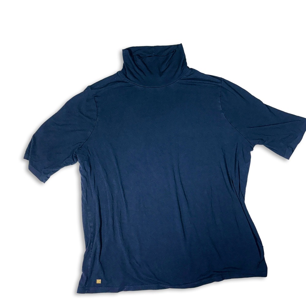 Lauren Ralph Lauren Navy Blue Turtleneck 3/4 Sleeve Womens 2X